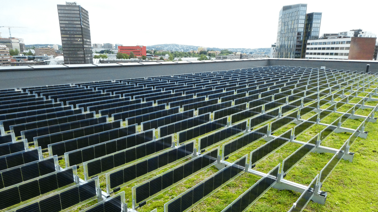 Technical side green renovation flat green solar roof